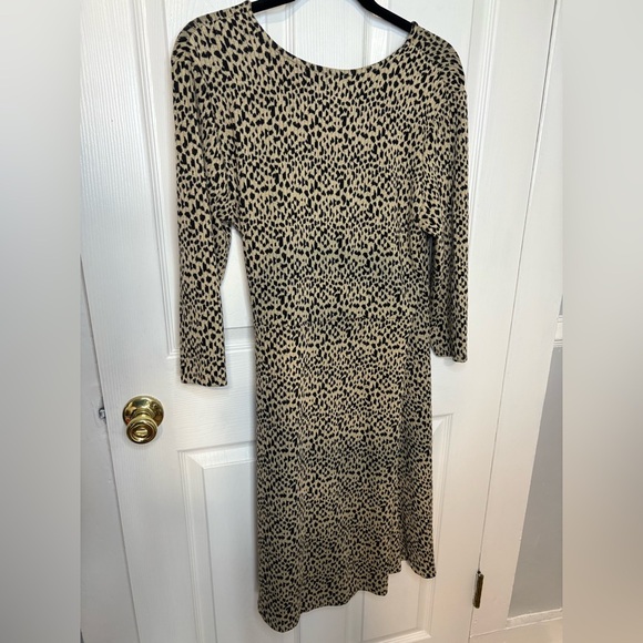 NWT Soft Surroundings Damaria Faux Wrap Dress | Leopard Print | XL Petite - Picture 11 of 15